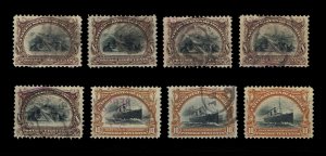 GENUINE SCOTT #298 & 299 USED & MINT WHOLESALE LOT OF 8 STAMPS PAN-AM EXPO 11766