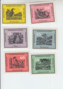 1959 Germany DDR Fauna Protection (Scott 444-49) MH