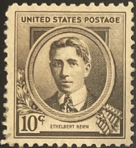 Scott #883 1940 10¢ Famous Americans Ethelbert Nevin MNH OG