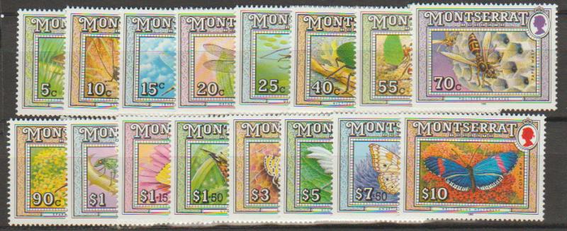 Montserrat SG 889 - 904 set of 16 - MLH Flowers