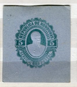 HONDURAS; 1890s classic Bogran issue fine Mint 5c. Postal Stationary PIECE