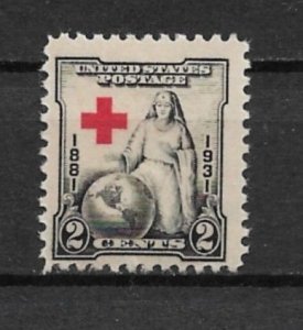 1931 USA 702 Red Cross 50th Anniversary MNH