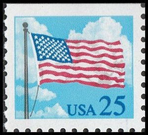 US 2285A Old Glory with Clouds 25c single MNH 1988