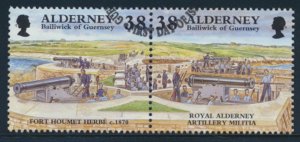 Alderney  SG A138a  SC# 141a Garrison Island  First Day issue cancel see scan