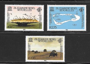 Seychelles-Zil Elwannyen Sesel Scott 40-42 MNHOG - 1982 Aldabra Island