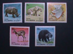 FUJEIRA LOVELY ENDANGER ANIMALS MNH SET VERY FINE WE SHIP TO WORLD WIDE.