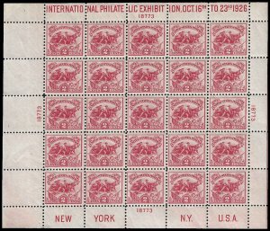 PCBstamps   US # 630 S.S. 50c(25x2c)International Philatelic Exhibition, MNH,...