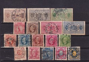 SA29b Sweden early selection  of used stamps