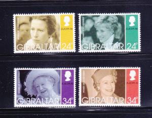 Gibraltar 703-706 Set MNH Europa, Royalty (B)