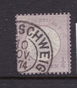 Germany a 1/4 gr large shield used (1872)