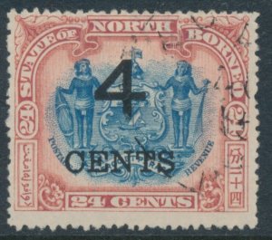 North Borneo SG 117 P14½  Sc 96 4 cents on 24c