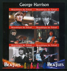 CHAD 2022 THE BEATLES GEORGE HARRISON IMPERF SHEET MINT NEVER HINGED