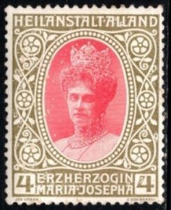 1910 Czech Poster Stamp Archduchess Maria-Josepha Alland Sanatorium