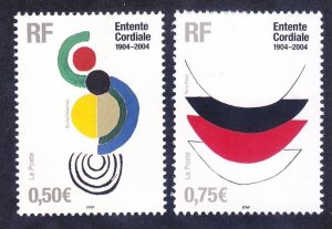 France 3009-10 MNH 2004 Entente Cordiale - Centenary Set Very Fine