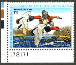 U.S. #RW54 MINT PL# SINGLE OG HR