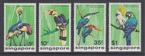 Singapore Sc 236-239 MNH. 1975 Birds, complete matched set, fresh, VF