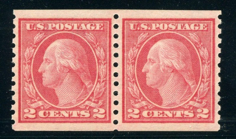 US SCOTT #454 PAIR MINT-XF-SUP-JUMBO-OG-NH GRADED 95J W/ PSE CERT (4/23/21 GP)