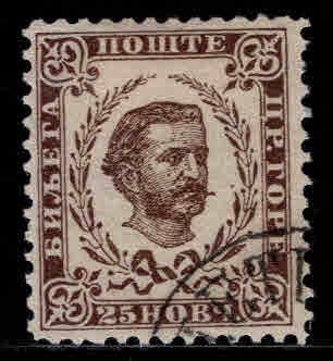 Montenegro Scott 21 Used  CTO Prince Nicholas 1893 late printing perf 10.5