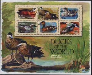Grenada 2001, Ducks 6v m/s, Female flig, MNH