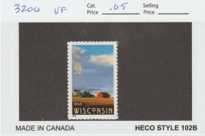 Scott# 3206 1998 32c Wisconsin Statehood VF MNH