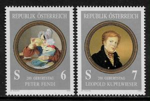 Austria #1698-9 MNH Set - Paintings