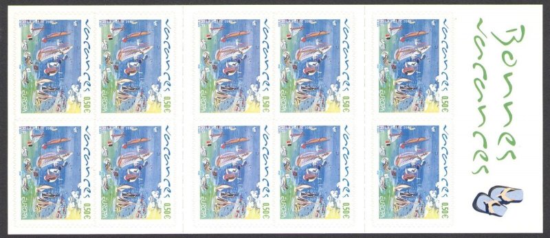 2004 Europa Cept France, Booklet Holidays MNH