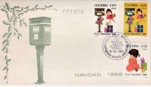 Colombia # C523-525, Christmas, First Day Cover