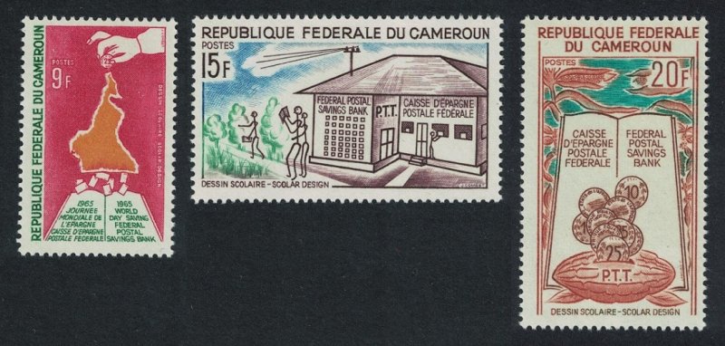 Cameroun Federal Postal Savings Bank 3v 1965 MNH SG#384-386