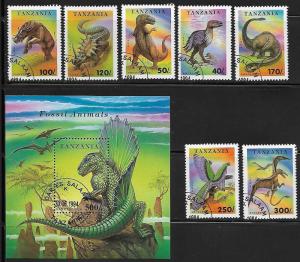 Tanzania 1217-24 Dinosaurs Used