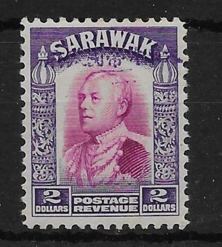 SARAWAK-JAP.OCC. SGJ22 1942 $2 BRIGHT PURPLE & VIOLET MTD MINT