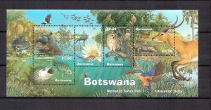 2000 Botswana National park animals birds fish owls nicw klb MNH 060