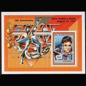 ST.VINCENT 1992 - Scott# 1730 S/S Elvis Presley NH