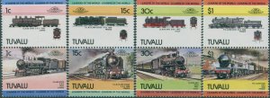 Tuvalu 1984 SG273-280 Locomotives set MNH