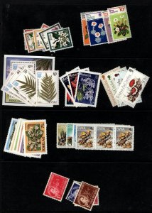 Topical Flower and Plants collection of 8 Mint Never Hinged sets