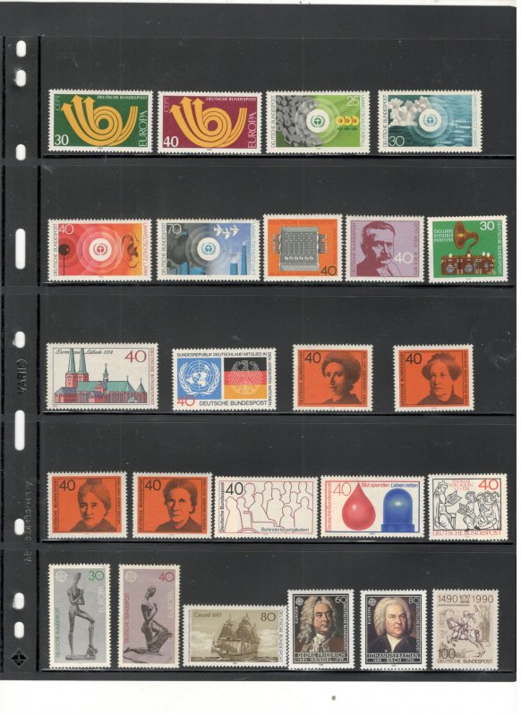 GERMANY COLLECTION ON STOCK SHEET ALL MINT, MOSTLY MNH