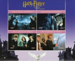 Harry Potter Stamps Chad 2021 MNH Order of Phoenix Hagrid Hermione 4v M/S