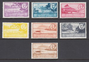 Spanish Guinea Sc 306/315 MNH. 1949-50 San Carlos Bay, 7 diff from set, fresh