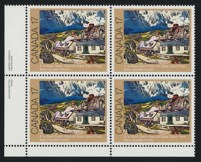 Canada 887-9 BL Plate Blocks MNH Canadian Painters, Art