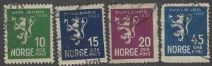 Norway #111-114 VF Used Set of 4 (U2) cv $35.50