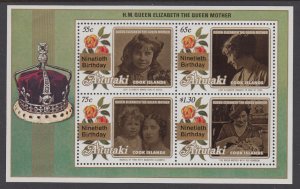 Aitutaki 446 Queen Mother Souvenir Sheet MNH VF