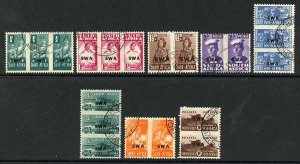 South West Africa SG123/30b Set in Pairs Superb used Cat 75 pounds