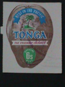 TONGA-1970-SC# 253-LOVELY BEAUTIFUL-COCONUT SHAPE CUT- CTO VF-HARD TO FIND-