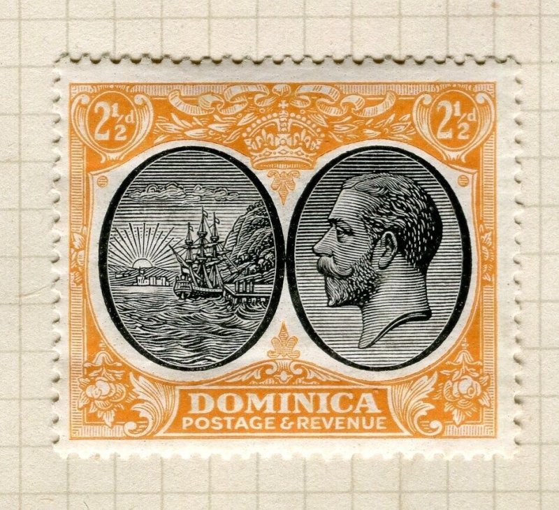 DOMINICA; 1912 early GV pictorial issue fine Mint hinged 2.5d. value 