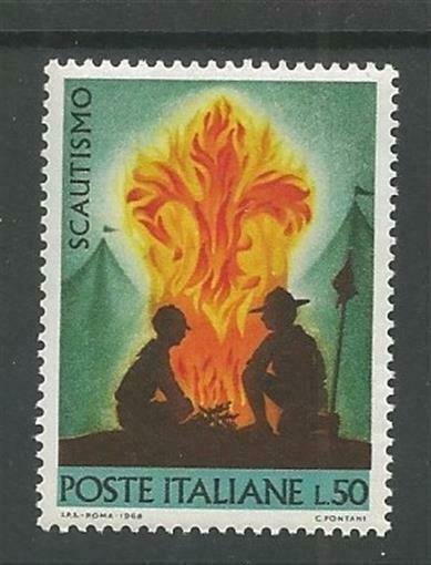 1968 Italy Boy Scouts campfire