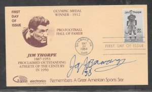 #2089 Jim Thorpe FDC GABRIEL ELECTRONICS Cachet Jay Berwanger Autograph (13186)