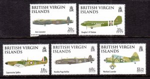 British Virgin Islands 1075-1079 Airplanes MNH VF