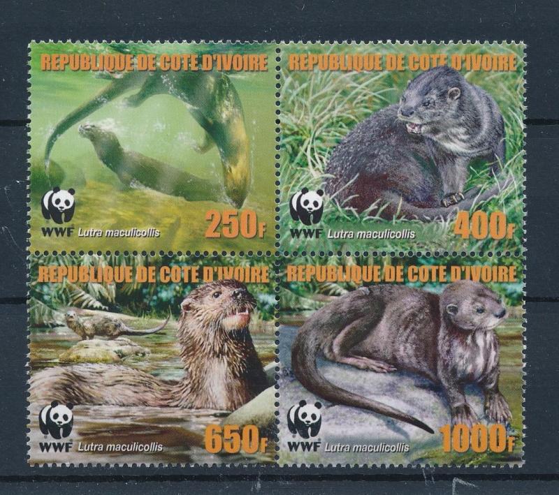 [54024] Ivory Coast 2005 Wild animals Mammals WWF Otter MNH