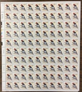 3032  Red-headed Woodpecker.  MNH 2 cent sheet of 100.  Plate Number 33333. 1996