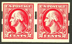 U.S. #532 MINT SHERMACK PAIR OG LH (CAT VAL 47.50)