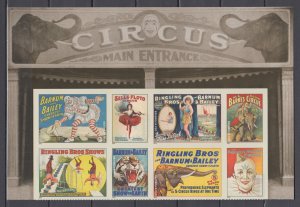 (S) USA 2014 Sc#4898-4905 Vintage Circus Posters Complete Set of 8 MNH